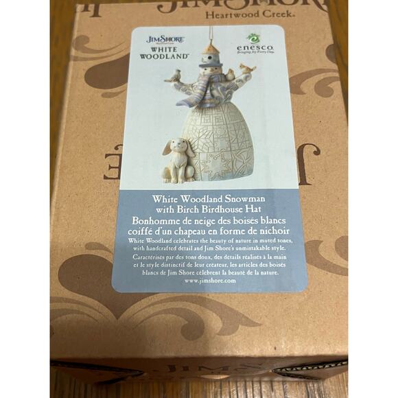 White Woodland Snowman with Animals Ornament- New open box - Picture 4 of 4